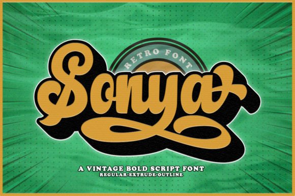 Sonya Font: A Retro Display Typeface for Campaign Impact