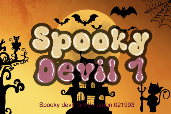 Spooky Devil 1: A Playful Display Font for Brands