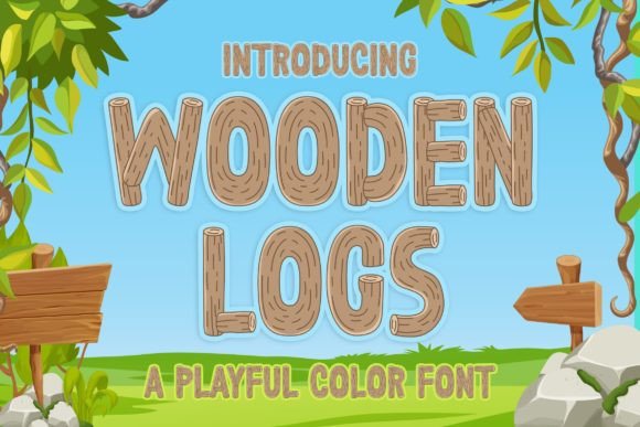 Wooden Logs Font: A Craft-Friendly Typeface for Handmade Goods