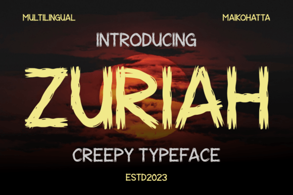 Zuriah: A Display Font for Mysterious Editorial Stories